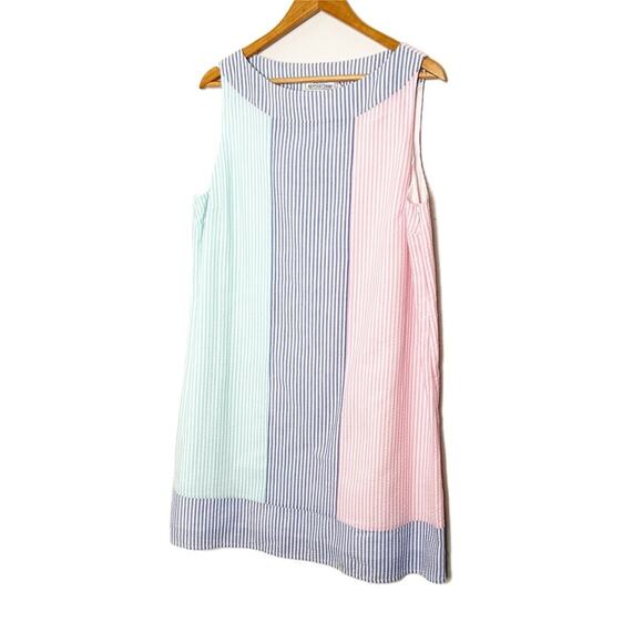 New with tag Vineyard Vines KY Derby Pastel Striped Sleeveless Preppy Mini Dress - Picture 3 of 16